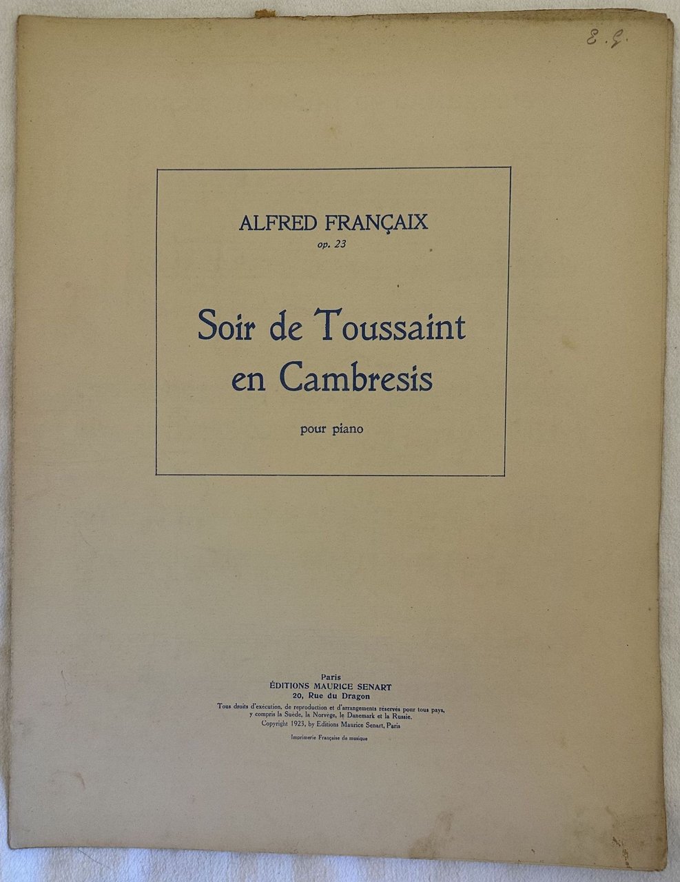 SOIR DE TOUSSAINT EN CAMBRESIS OP. 23 | Immagine principale