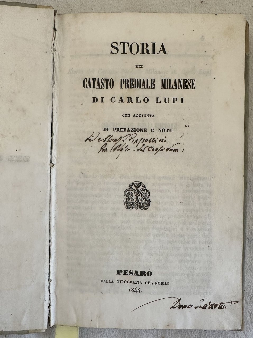 STORIA DEL CATASTO PREDIALE MILANESE