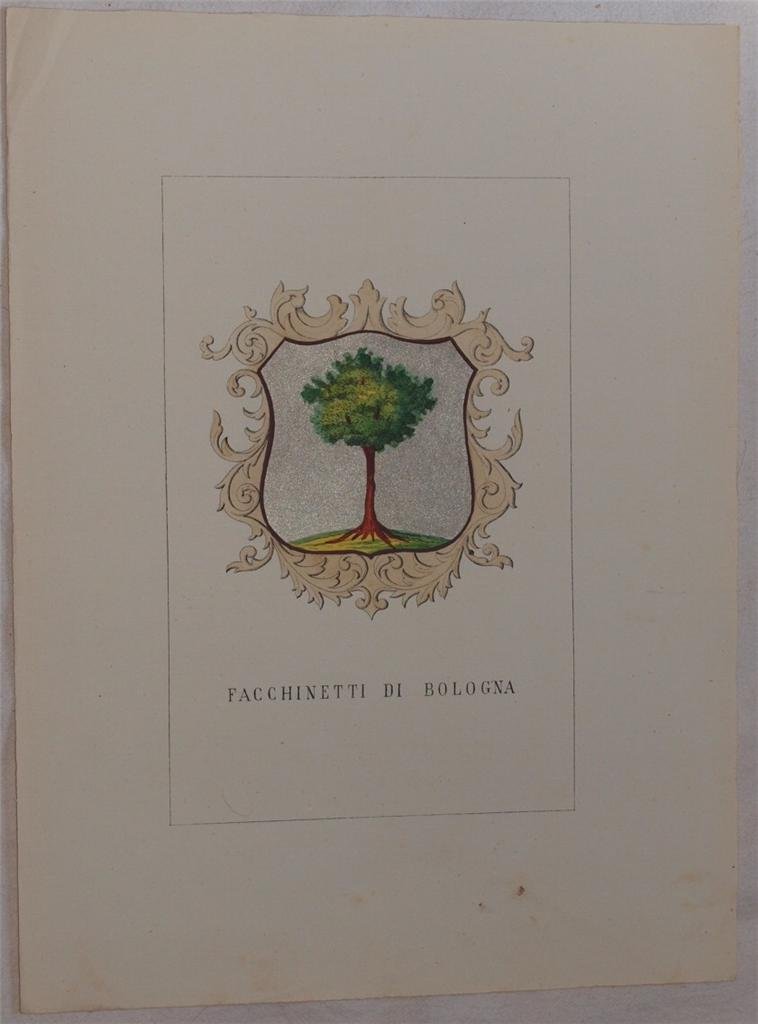 STORIA DELLE FAMIGLIE ILLUSTRI ITALIANE - FACCHINETTI DI BOLOGNA