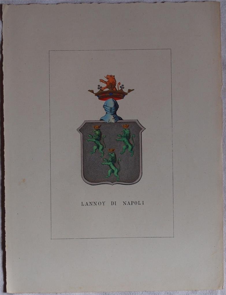 STORIA DELLE FAMIGLIE ILLUSTRI ITALIANE - LANNOY DI NAPOLI