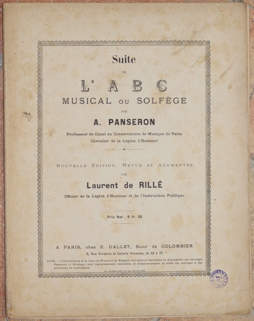 SUITE DE L'ABC MUSICAL OU SOLFEGE