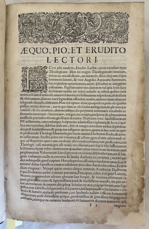 SUMMA THEOLOGICA S. THOMAE AQUINATIS DIVINAE VOLUNTATIS INTERPRETIS ORDINIS PRAEDICATORUM …