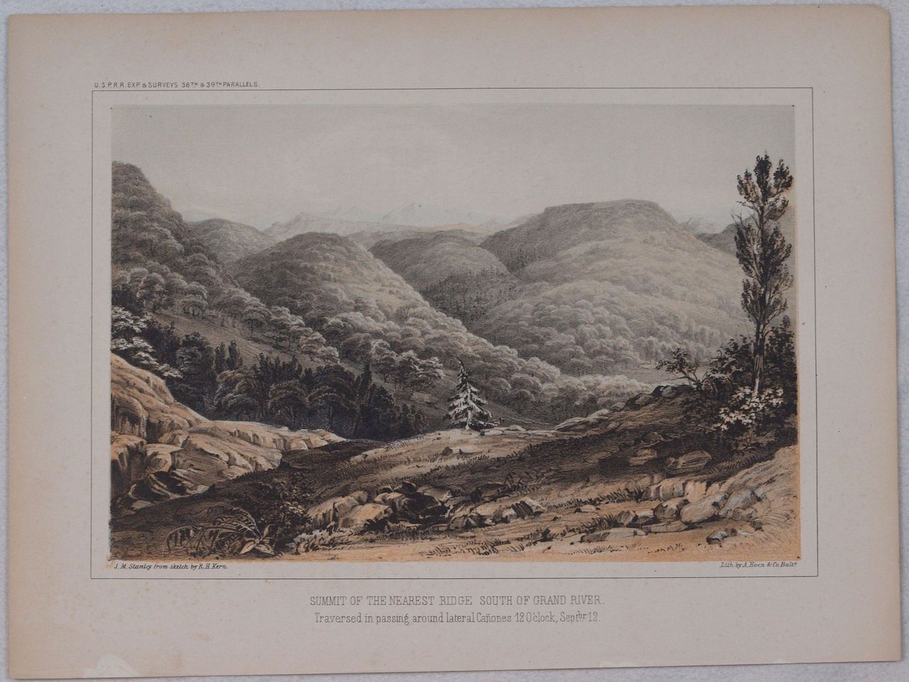 SUMMIT OF THE NEAREST RIDGE SOUTH OF GRAND RIVER Traversed …