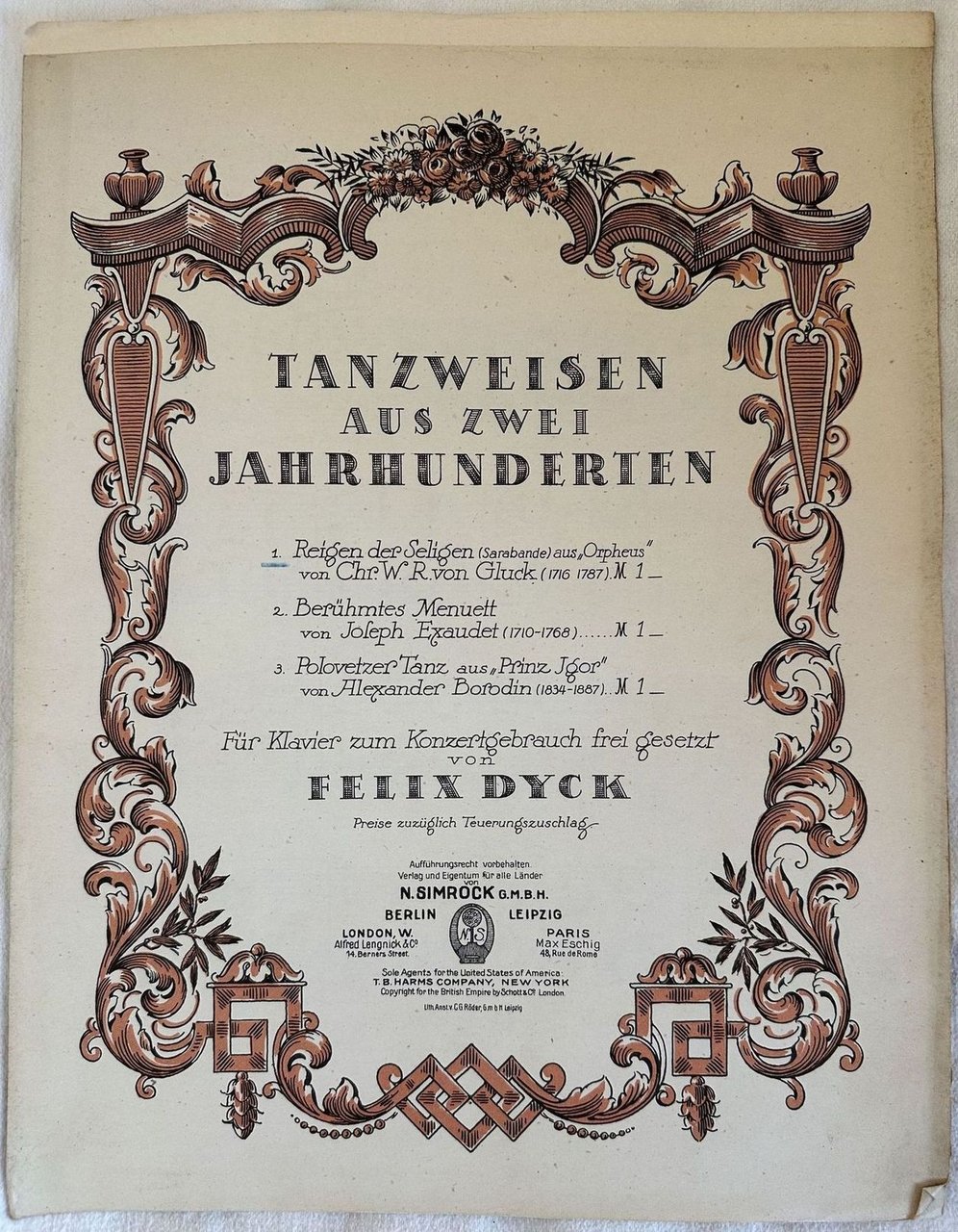 TANZWEISEN AUS ZWEI JAHREHUNDERTEN REIGEN DER SELIGEN SARABANDE AUS DER …