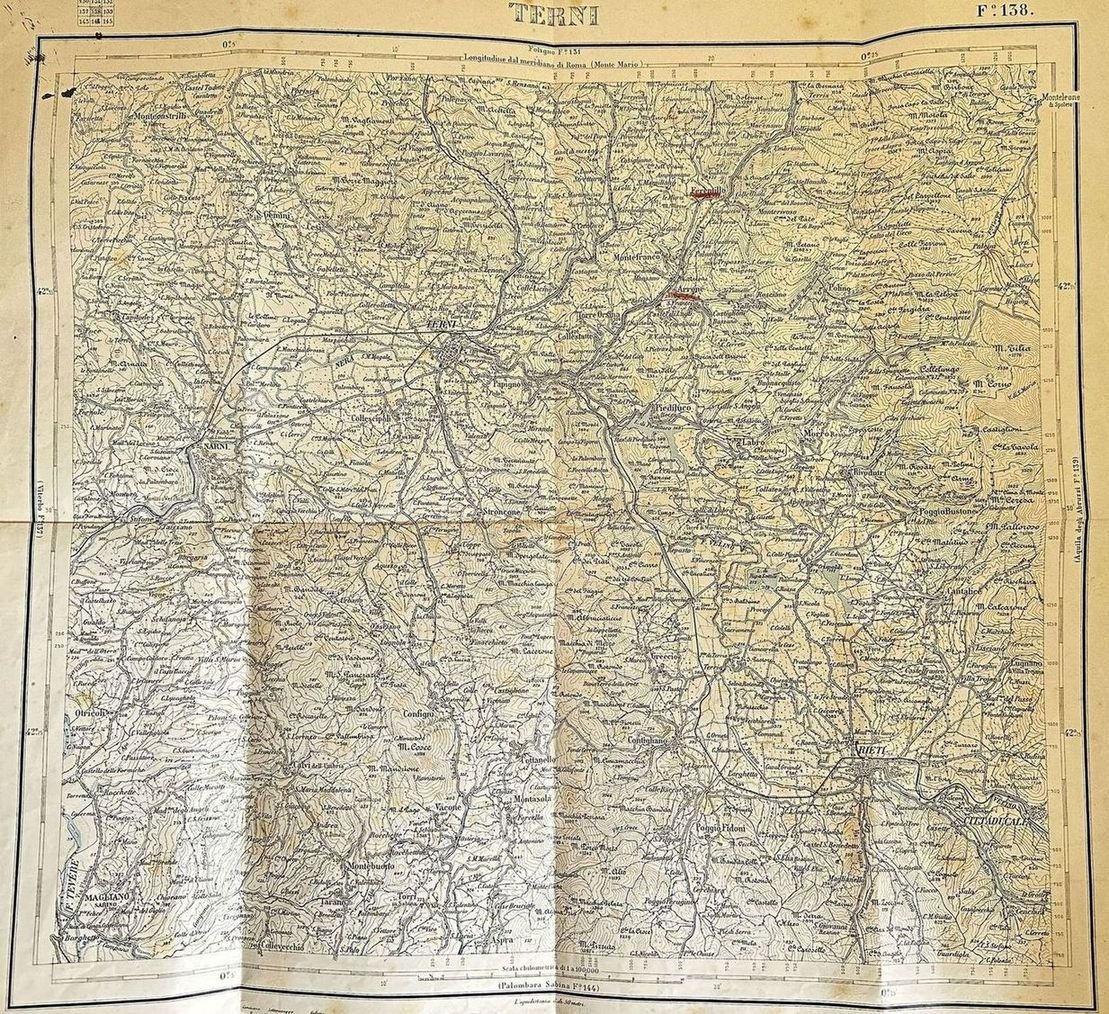 TERNI ISTITUTO GEOGRAFICO MILITARE 1907