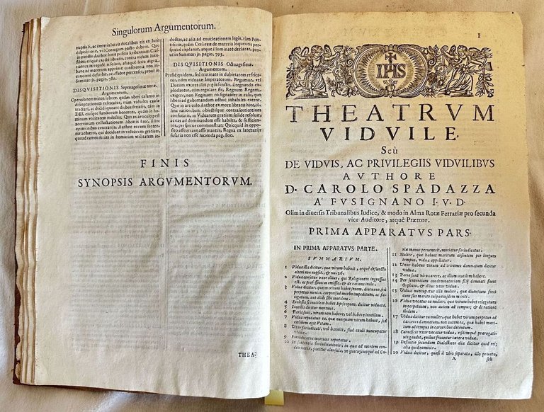 THEATRUM VIDUILE SEU DE VIDUIS AC PRIVILEGIIS VIDUILIBUS TRACTATUS ABSOLUTISSIMUS, …