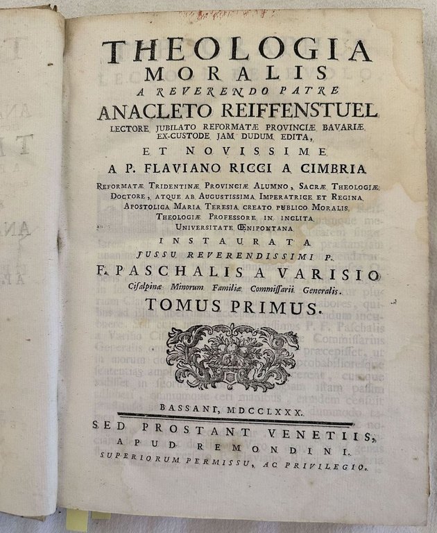 THEOLOGIA MORALIS A REVERENDO PATRE ANACLETO REIFFENSTUEL LECTORE JUBILATO REFORMATEA … | Immagine Gallery 2
