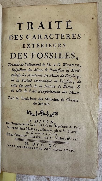 TRAITE DES CARACTERES EXTERIEURS DES FOSSILES | Immagine Gallery 2