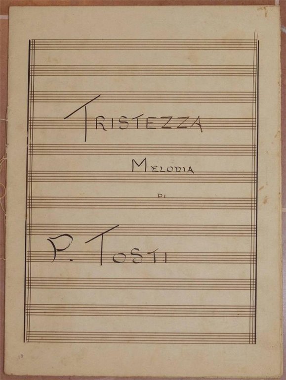 TRISTEZZA MELODIA DI PAOLO TOSTI | Immagine Gallery 2