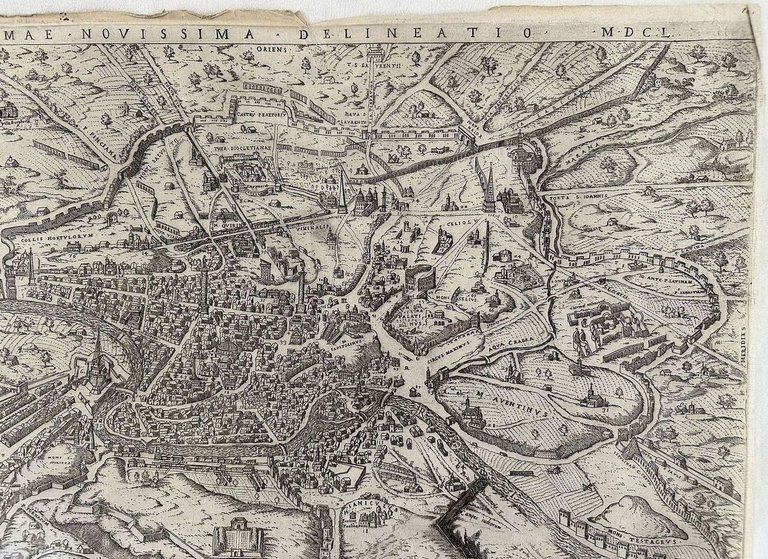 URBIS ROMAE NOVISSIMA DELINEATIO MDCL IO. IACOBUS DE RUBEIS EXCUDEBATROMAE …