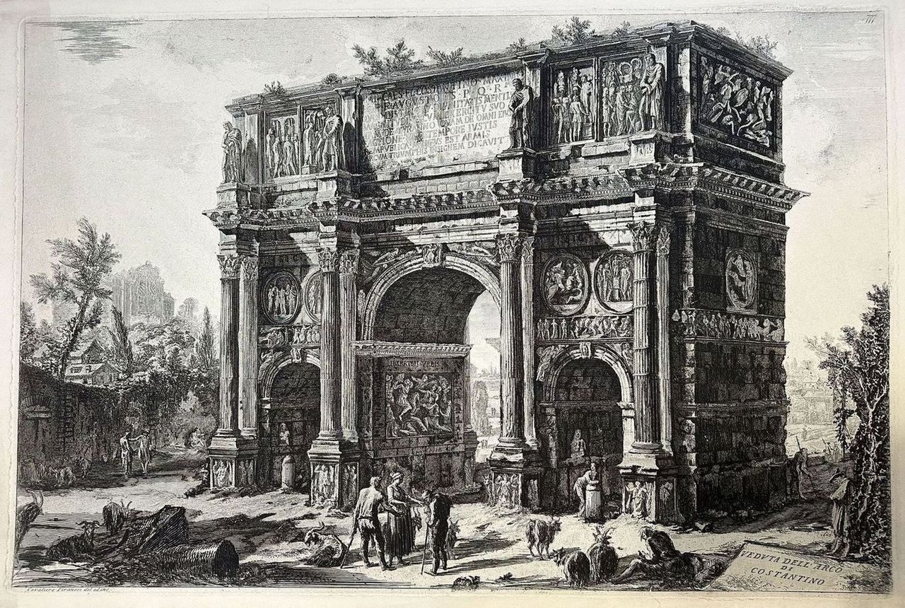 VEDUTA DELL'ARCO DI COSTANTINO CAVALIERE PIRANESI DEL. ED INC.