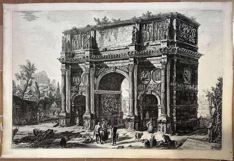 VEDUTA DELL'ARCO DI COSTANTINO CAVALIERE PIRANESI DEL. ED INC.