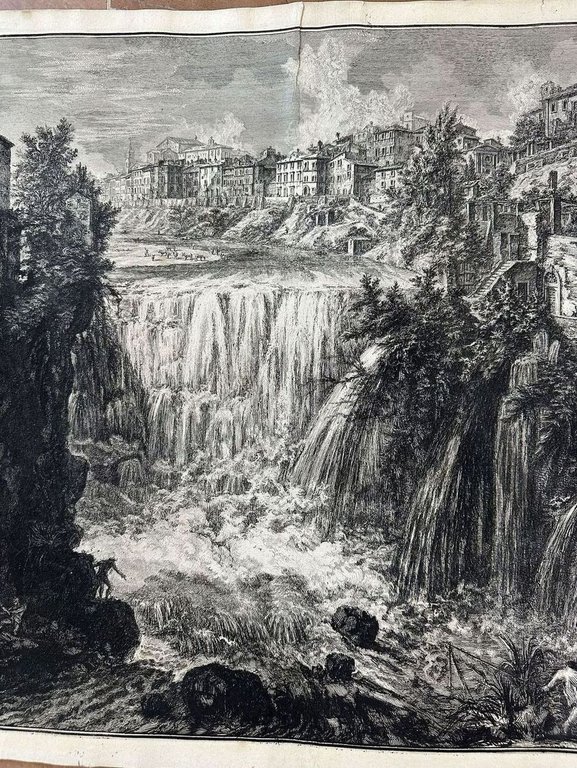 VEDUTA DELLA CASCATA DI TIVOLI EQUES PIRANESI DEL. SCULP. 1766