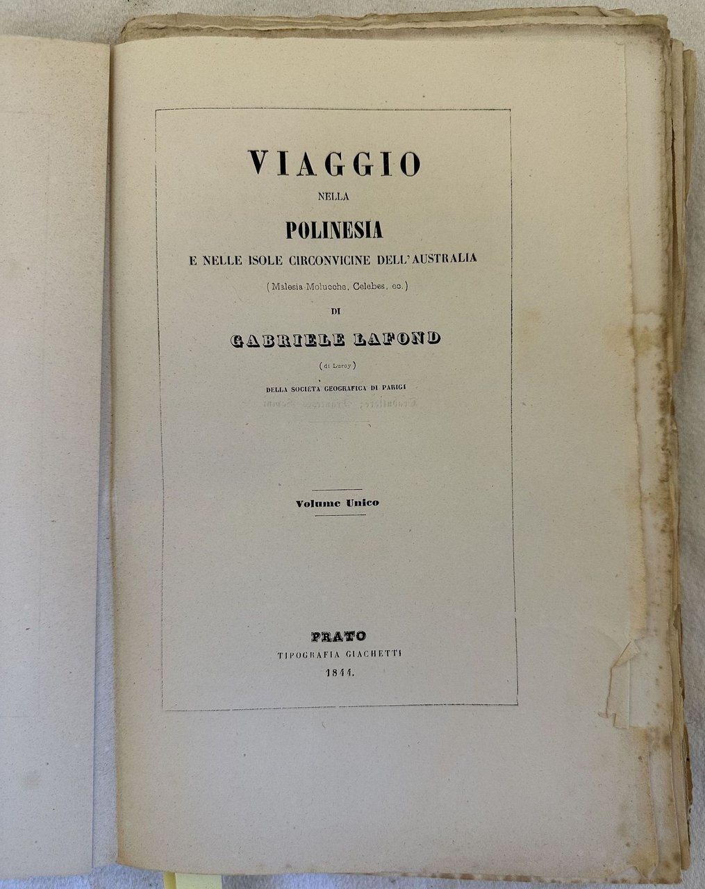 VIAGGIO NELLA POLINESIA E NELLE ISOLE CIRCONVICINE DELL'AUSTRALIA (MALESIA MOLUCCHE …