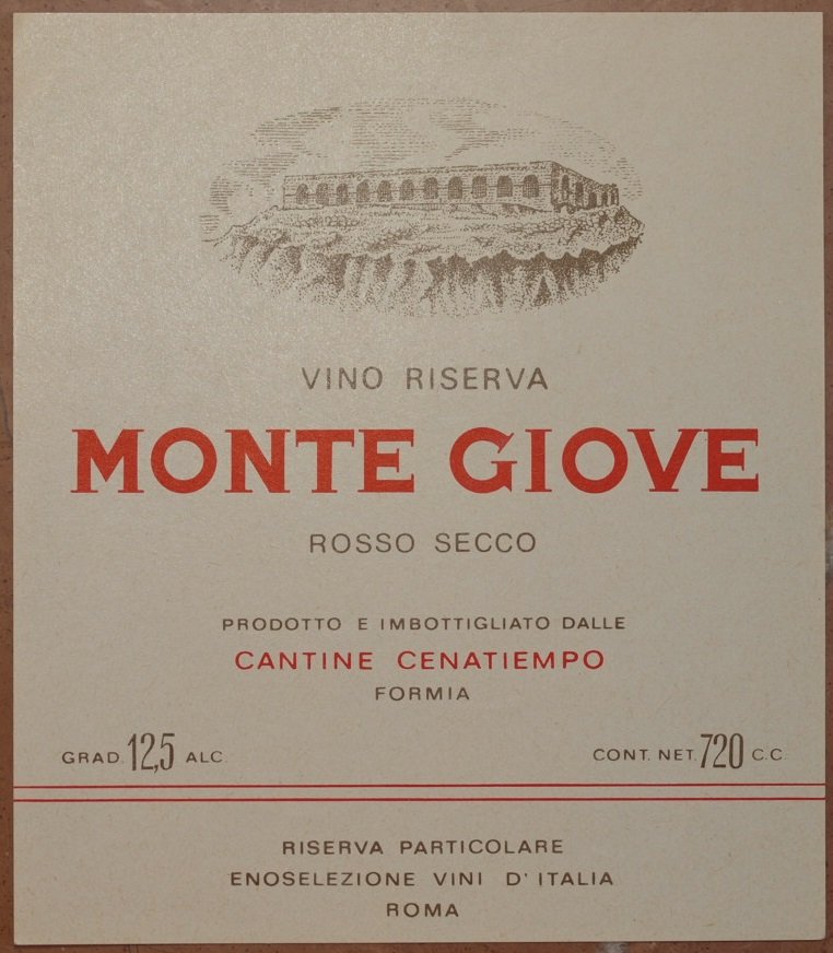 VINO RISERVA MONTE GIOVE ROSSO SECCO PRODOTTO E IMBOTTIGLIATO DALLE … | Immagine principale