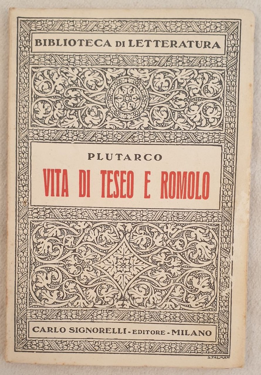 VITA DI TESEO E ROMOLO