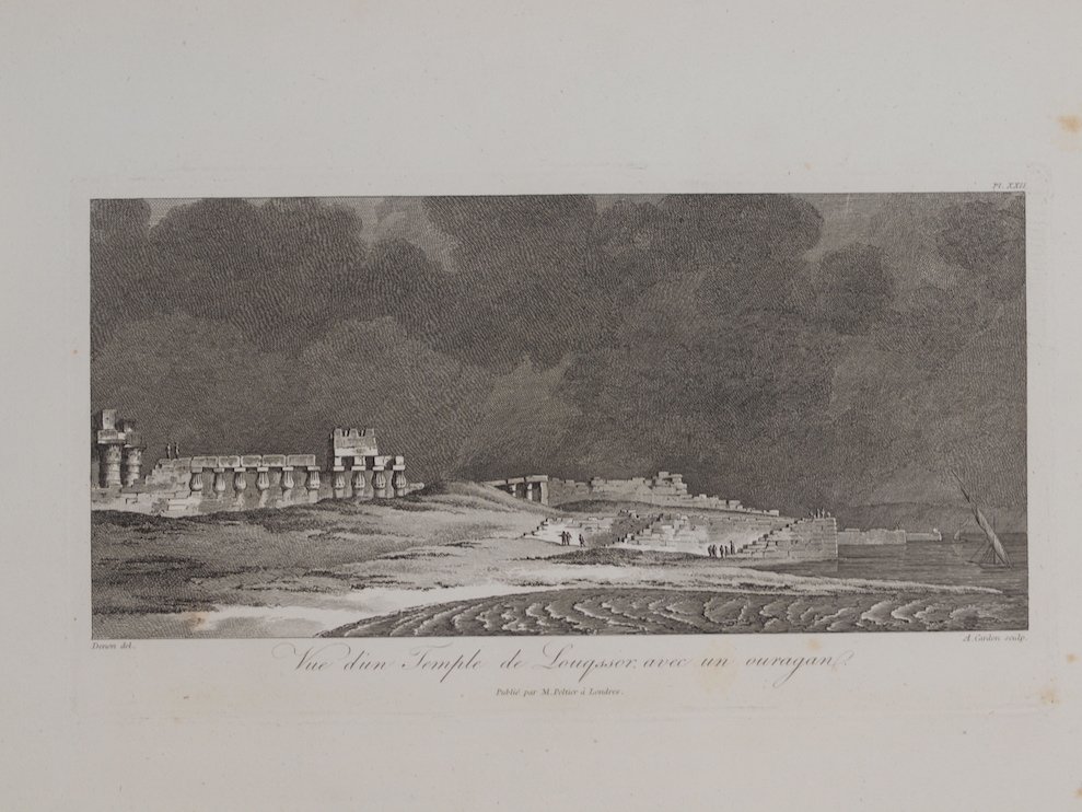 VUE D’UN TEMPLE DE LOUQSSOR AVEC UN OURAGAN