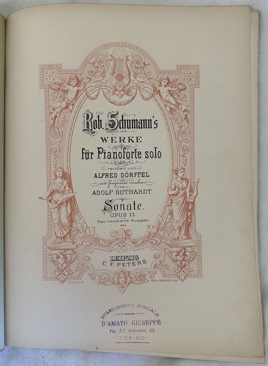 WERKE FUR PIANOFORTE SOLO REVIDIERT VON ALFRED DORFFEL MIT FINGERSATZ …