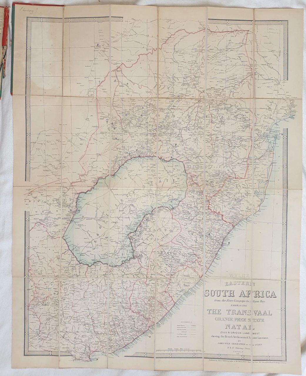 WYLD’S MAP OF THE TRANSVAAL ORANGE FREE STATE, BASUTO LAND, …