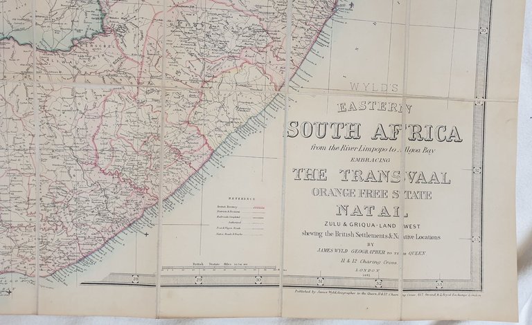 WYLD’S MAP OF THE TRANSVAAL ORANGE FREE STATE, BASUTO LAND, …