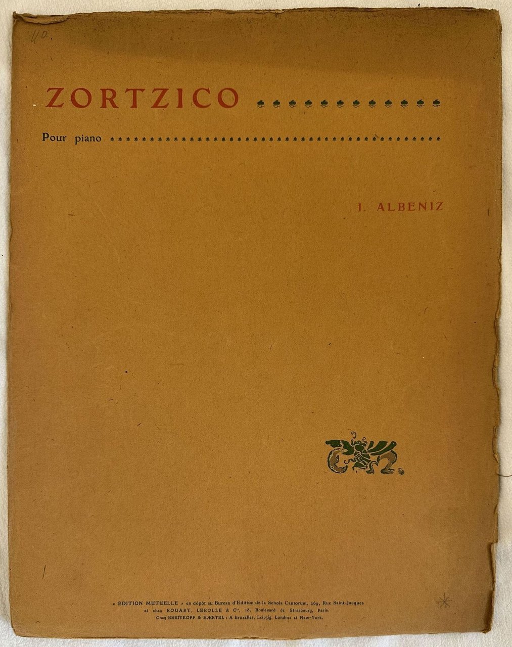 ZORTZICO POUR PIANO