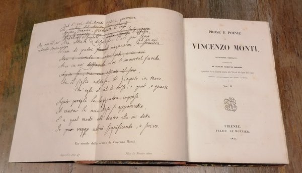 Prose e poesie di Vincenzo Monti nuovamente ordinate, accresciute di …