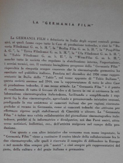 Il cinema tedesco. Organizzazione, Dirigenti, Case di produzione, Registi, Attrici, …