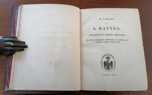 Il Vangelo di S. Matteo volgarizzato in dialetto piemontese. Seconda …