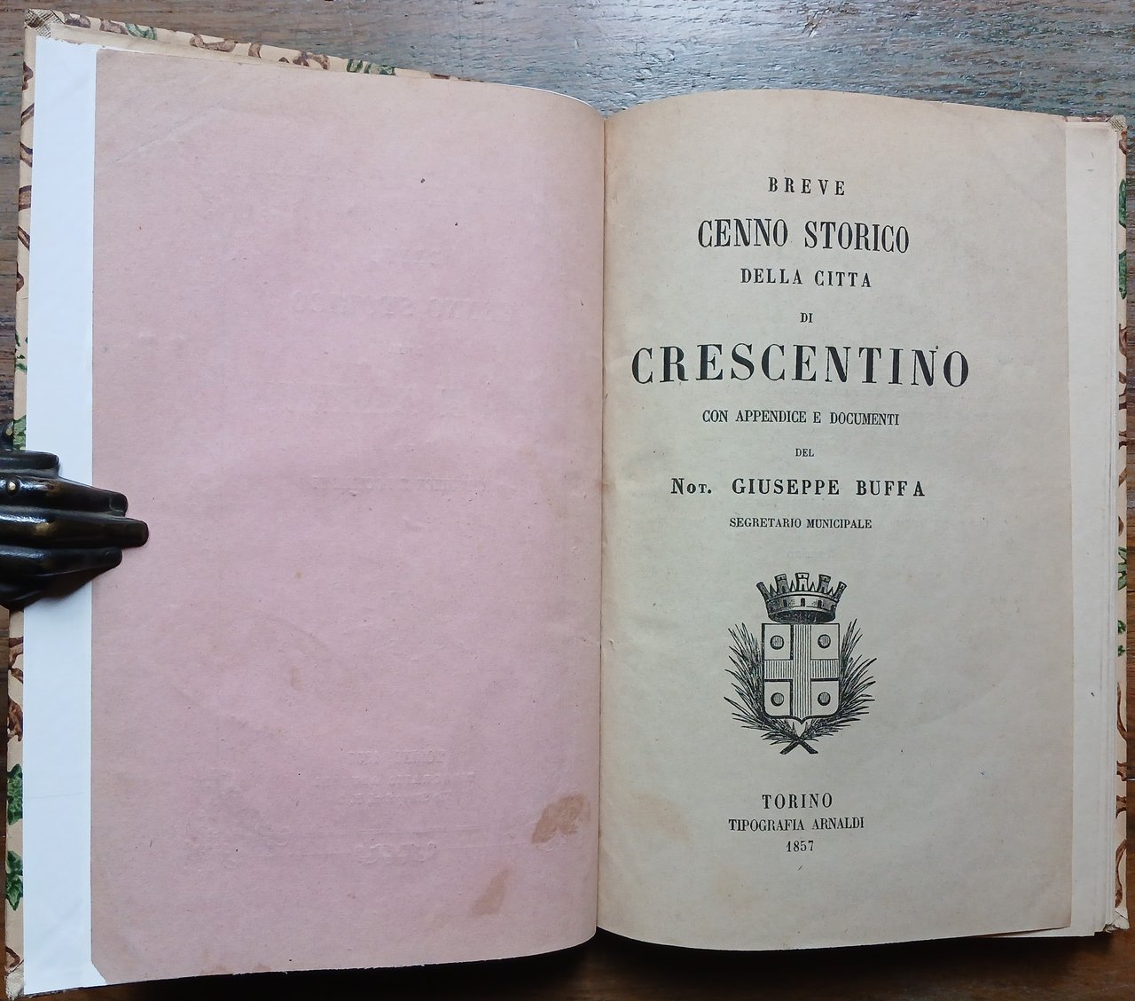 Breve cenno storico della Città di Crescentino, con appendice e …