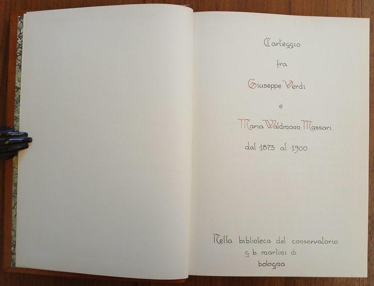 “Carteggio fra Giuseppe Verdi e Maria Waldmann Massari dal 1873 … | Immagine Gallery 3