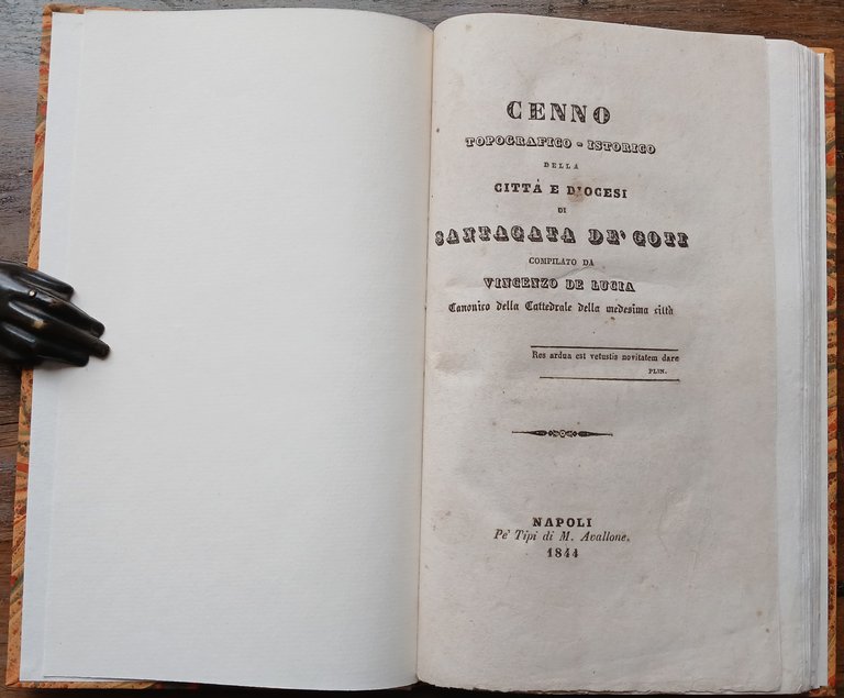 Cenno topografico-istorico della Città e Diocesi di Santagata de' Goti. | Immagine Gallery 1