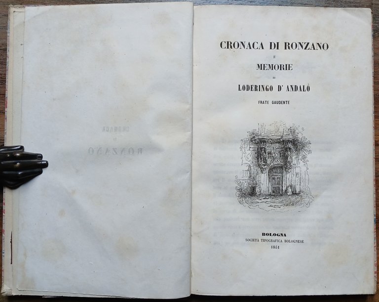 Cronaca di Ronzano e memorie di Loderingo d'Andalò frate gaudente.