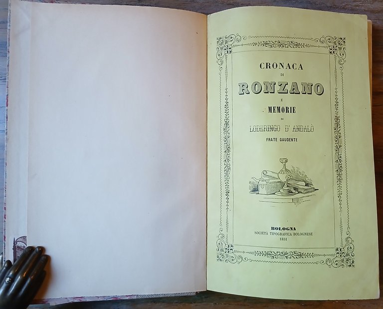 Cronaca di Ronzano e memorie di Loderingo d'Andalò frate gaudente.