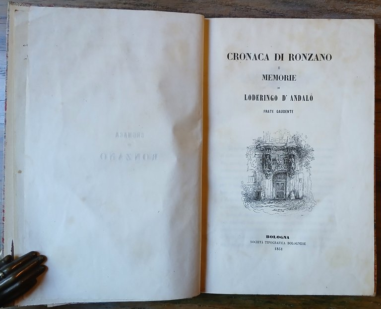Cronaca di Ronzano e memorie di Loderingo d'Andalò frate gaudente.