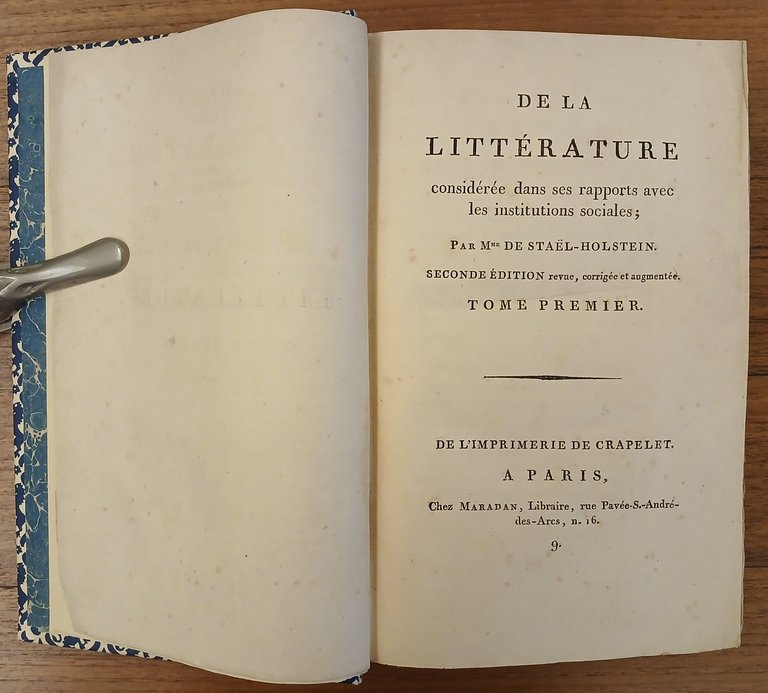 De la littérature considérée dans ses rapports avec les institutions … | Immagine Gallery 1