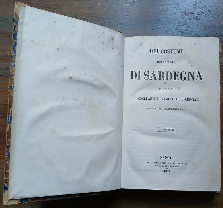 Dei costumi dell'isola di Sardegna comparati cogli antichissimi popoli orientali.