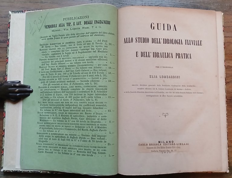 Guida allo studio dell'idrologia fluviale e dell'idraulica pratica.