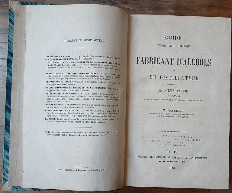 Guide thèorique et pratique du fabricant d'alcools et du distillateur. …