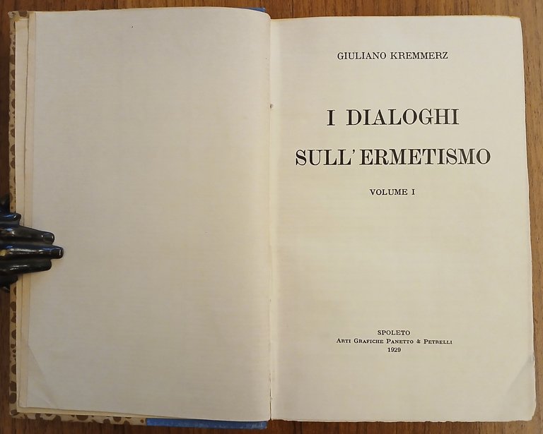 I dialoghi sull'ermetismo. (Volume I). | Immagine Gallery 5