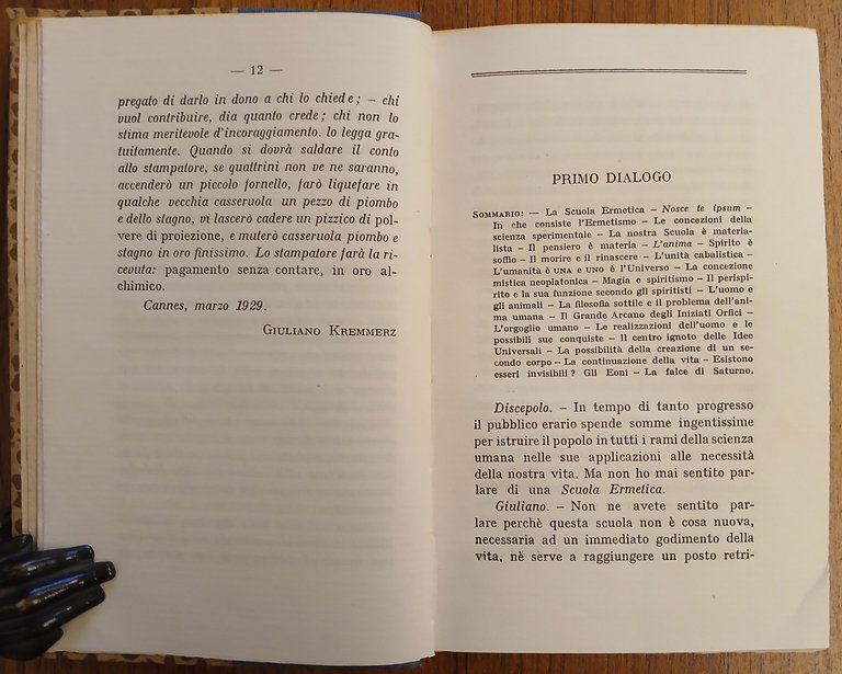 I dialoghi sull'ermetismo. (Volume I). | Immagine Gallery 7