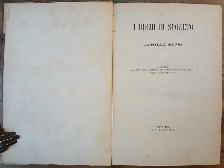 I Duchi di Spoleto. Appendice al libro degli edifici e …