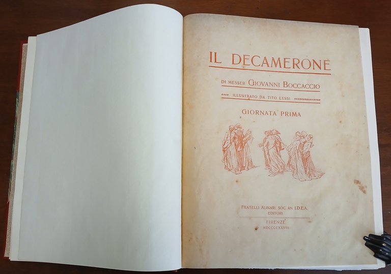 Il Decamerone di Messer Giovanni Boccaccio illustrato da Tito Lessi.