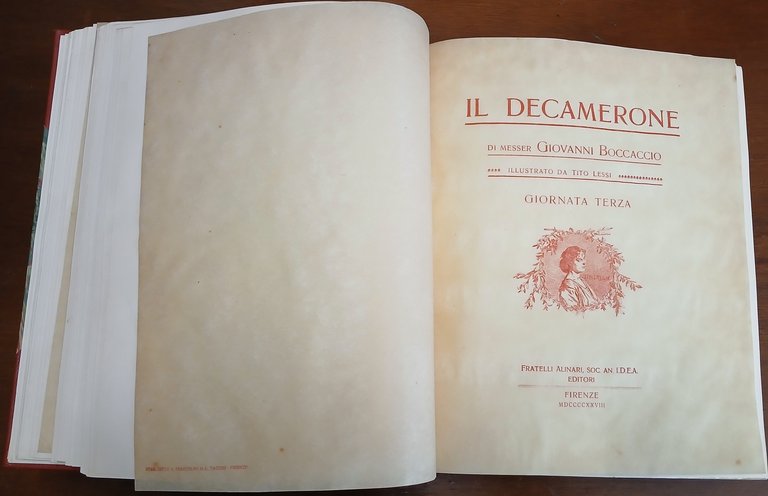 Il Decamerone di Messer Giovanni Boccaccio illustrato da Tito Lessi.