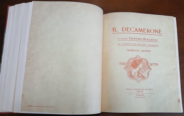 Il Decamerone di Messer Giovanni Boccaccio illustrato da Tito Lessi.