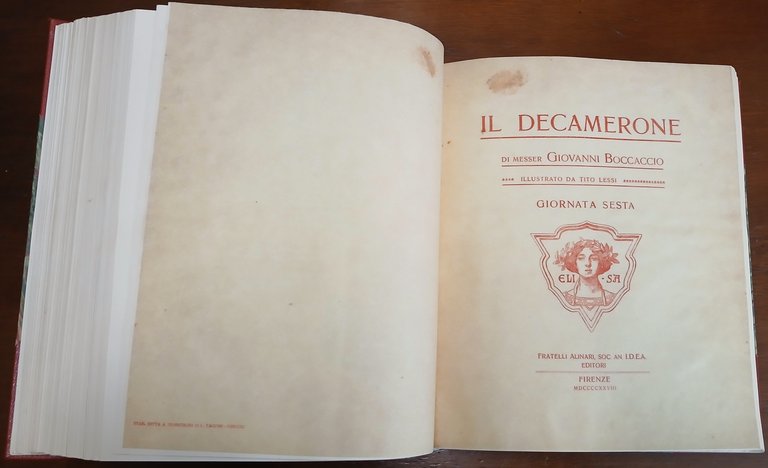Il Decamerone di Messer Giovanni Boccaccio illustrato da Tito Lessi.