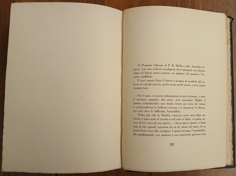 Il Prometeo liberato, dramma lirico di P. B. Shelley.