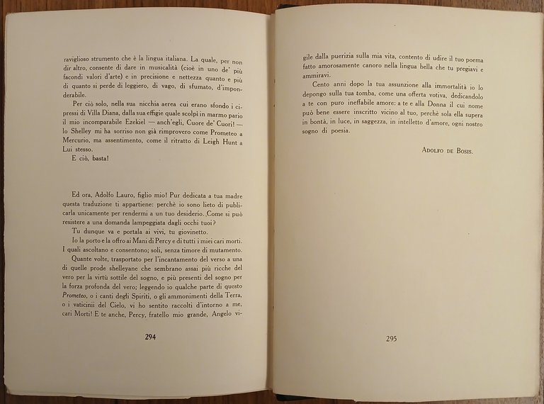 Il Prometeo liberato, dramma lirico di P. B. Shelley.