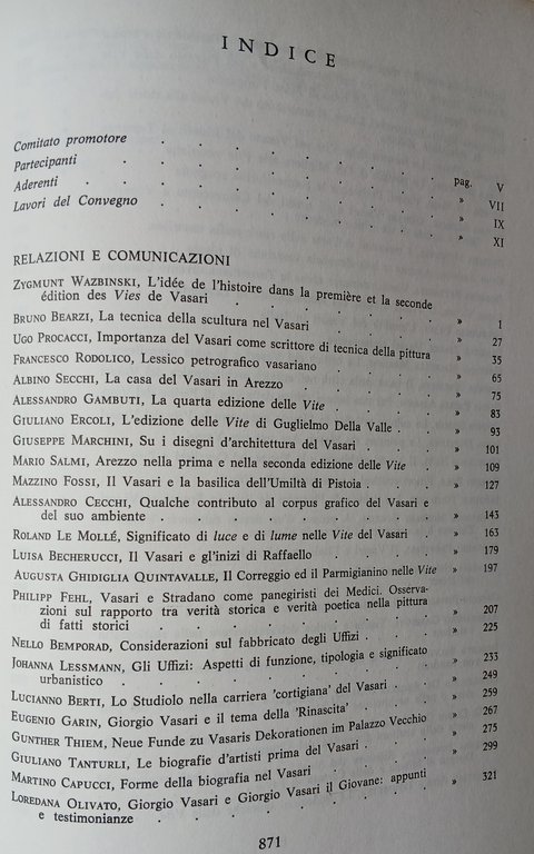 Il Vasari storiografo e artista. Atti del Congresso internazionale nel …