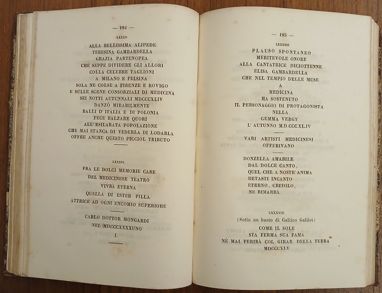 Iscrizioni italiane del Dottor Carlo Mongardi medicinese socio di varie … | Immagine Gallery 12