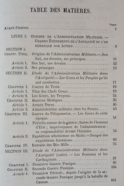 L'administration militaire dans l'antiquitè.